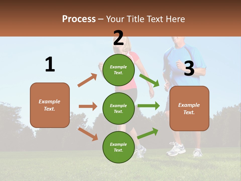 A Man And A Woman Jogging In A Field PowerPoint Template
