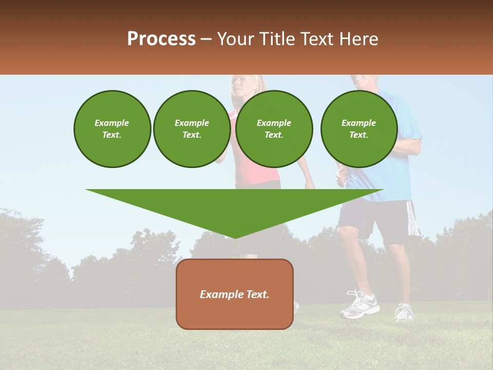 A Man And A Woman Jogging In A Field PowerPoint Template