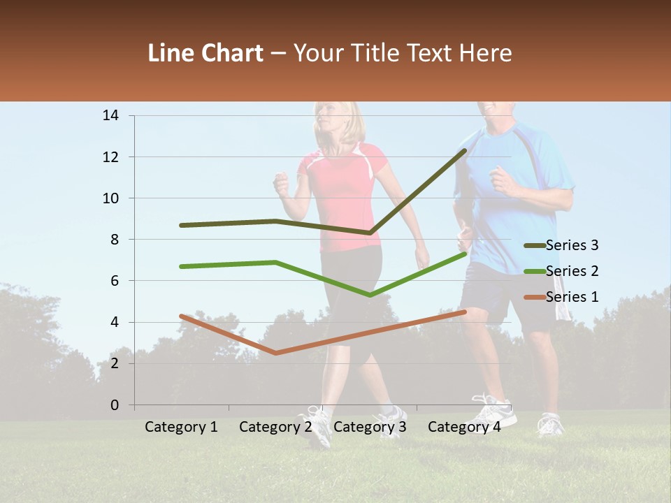 A Man And A Woman Jogging In A Field PowerPoint Template