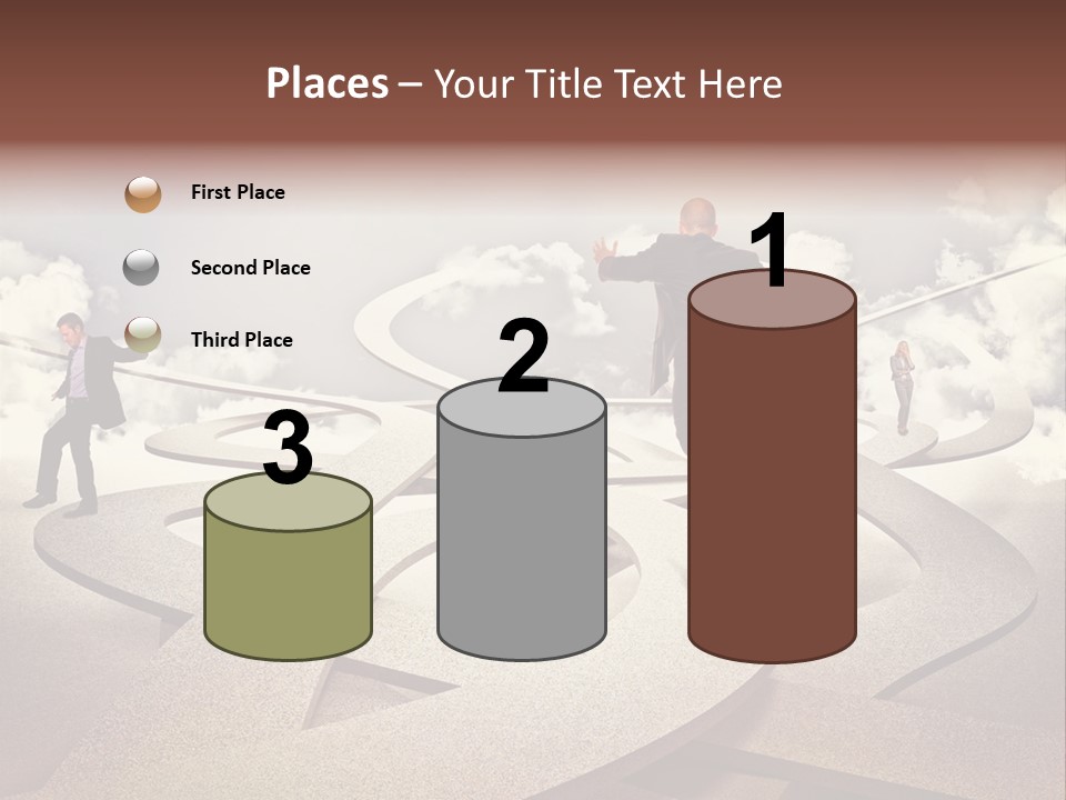 A Man In A Suit And A Man In A Suit Are Walking Across A Maze PowerPoint Template