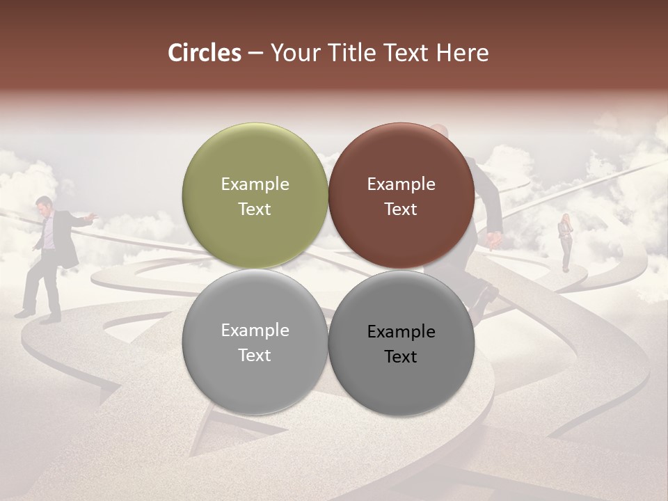 A Man In A Suit And A Man In A Suit Are Walking Across A Maze PowerPoint Template