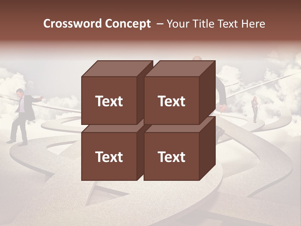 A Man In A Suit And A Man In A Suit Are Walking Across A Maze PowerPoint Template