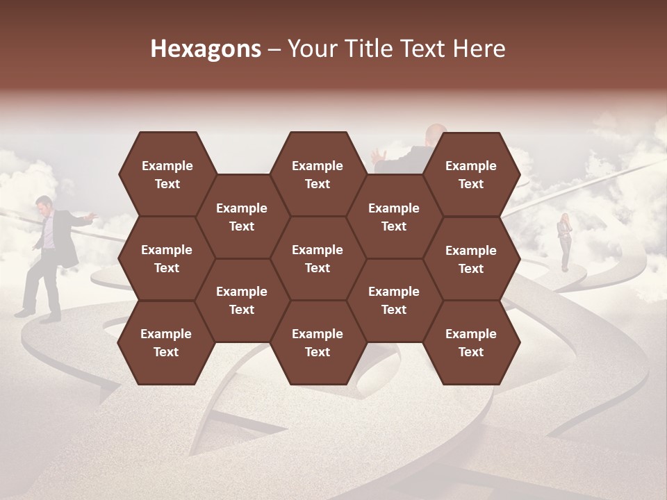 A Man In A Suit And A Man In A Suit Are Walking Across A Maze PowerPoint Template