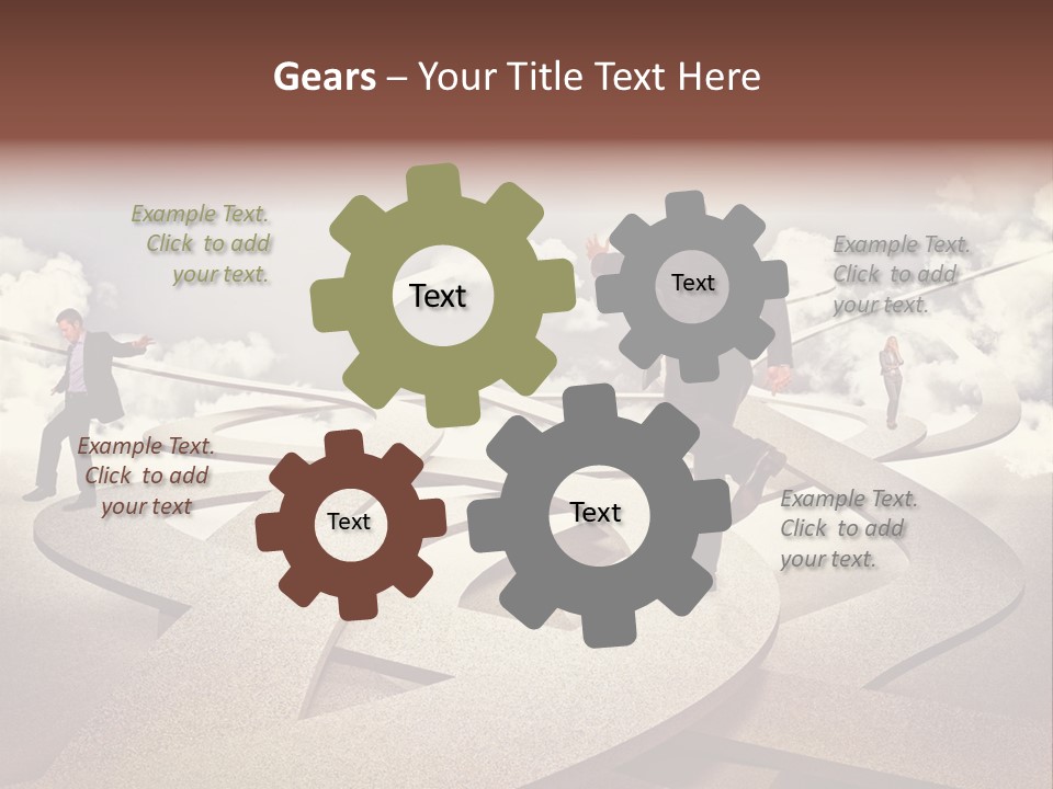 A Man In A Suit And A Man In A Suit Are Walking Across A Maze PowerPoint Template