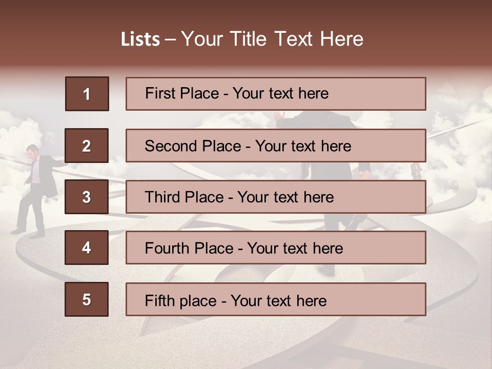 A Man In A Suit And A Man In A Suit Are Walking Across A Maze PowerPoint Template