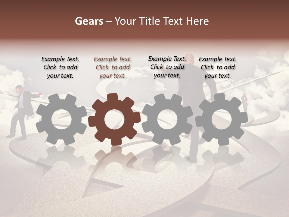 A Man In A Suit And A Man In A Suit Are Walking Across A Maze PowerPoint Template