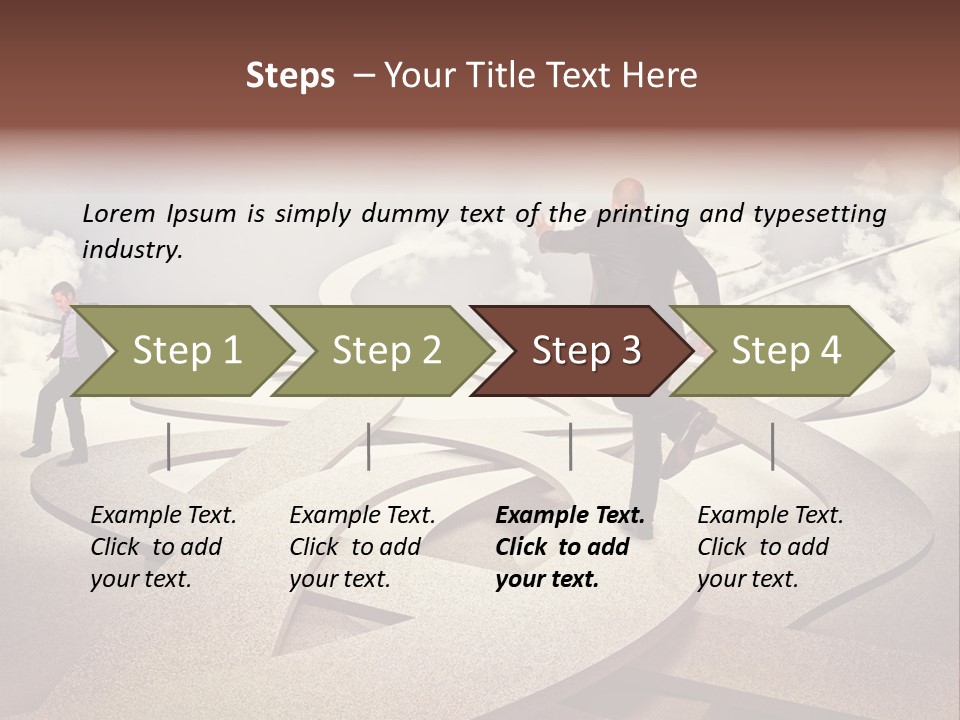 A Man In A Suit And A Man In A Suit Are Walking Across A Maze PowerPoint Template