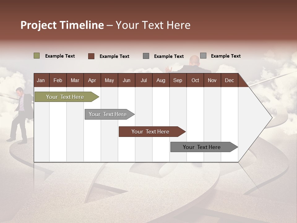 A Man In A Suit And A Man In A Suit Are Walking Across A Maze PowerPoint Template