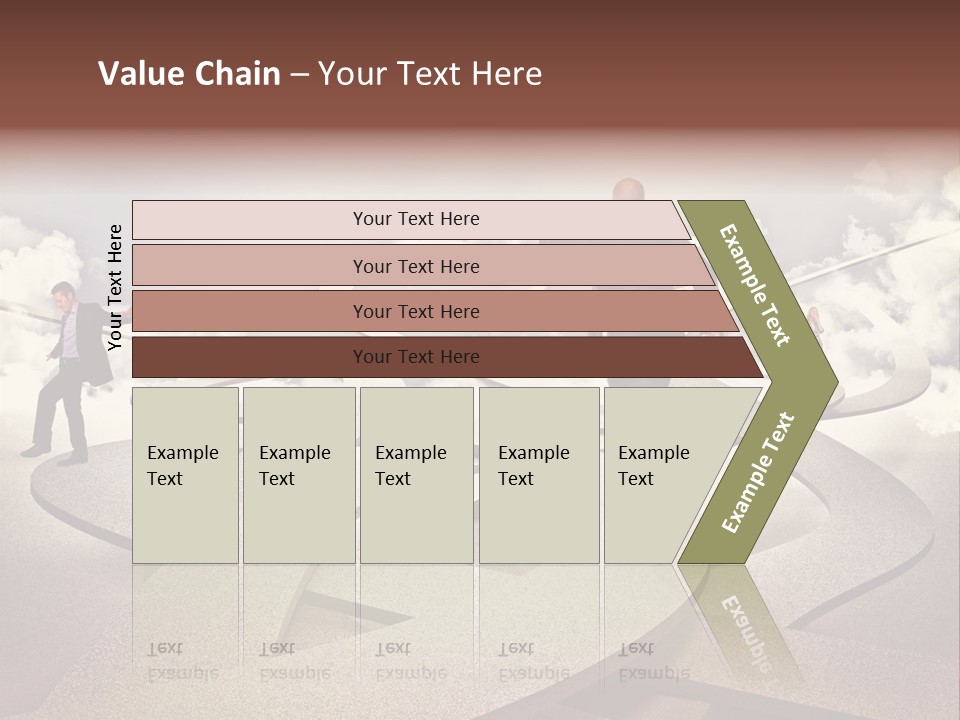 A Man In A Suit And A Man In A Suit Are Walking Across A Maze PowerPoint Template