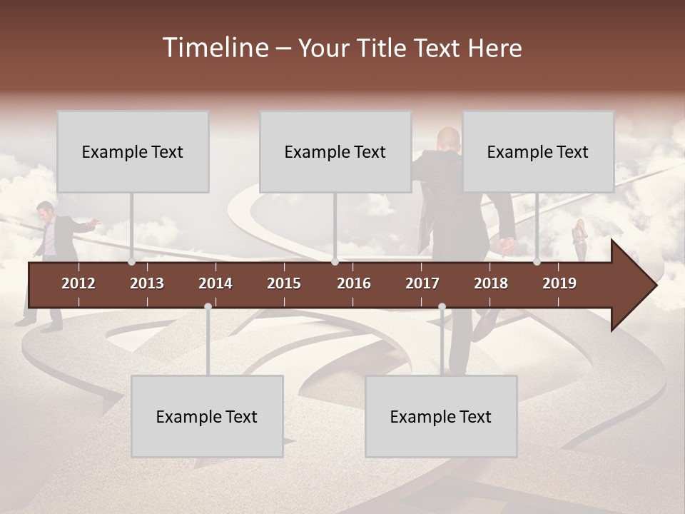 A Man In A Suit And A Man In A Suit Are Walking Across A Maze PowerPoint Template