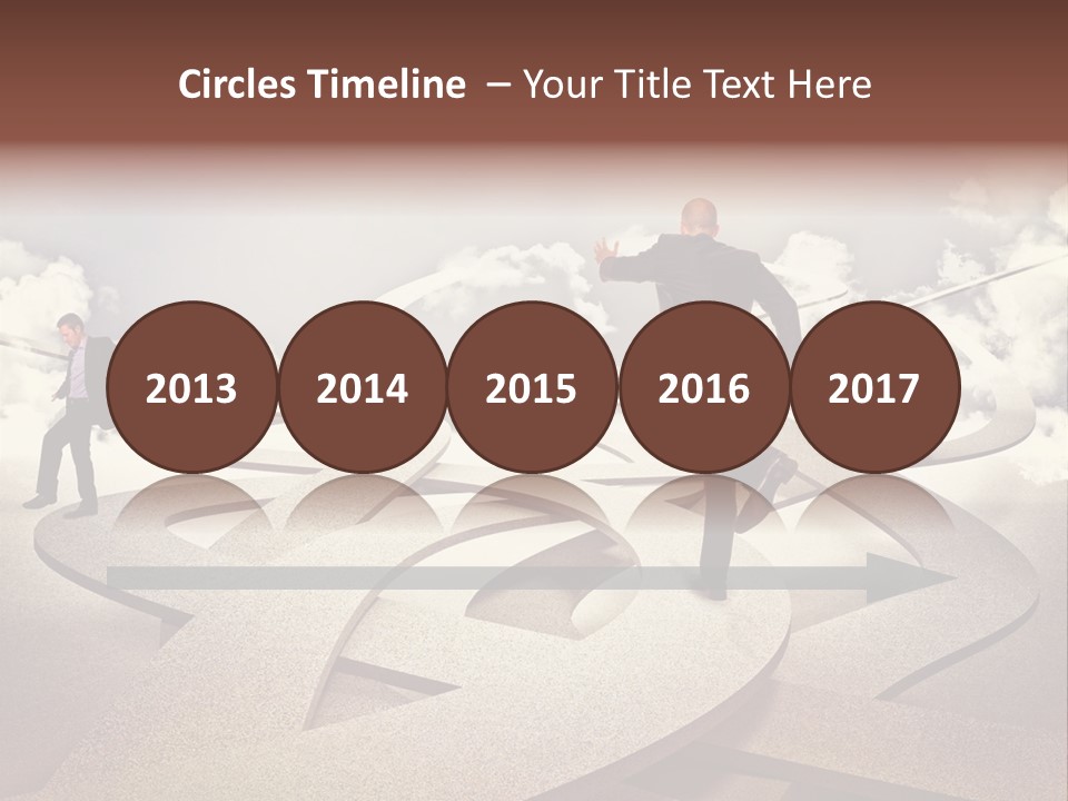 A Man In A Suit And A Man In A Suit Are Walking Across A Maze PowerPoint Template