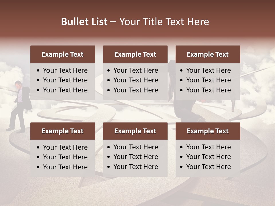 A Man In A Suit And A Man In A Suit Are Walking Across A Maze PowerPoint Template