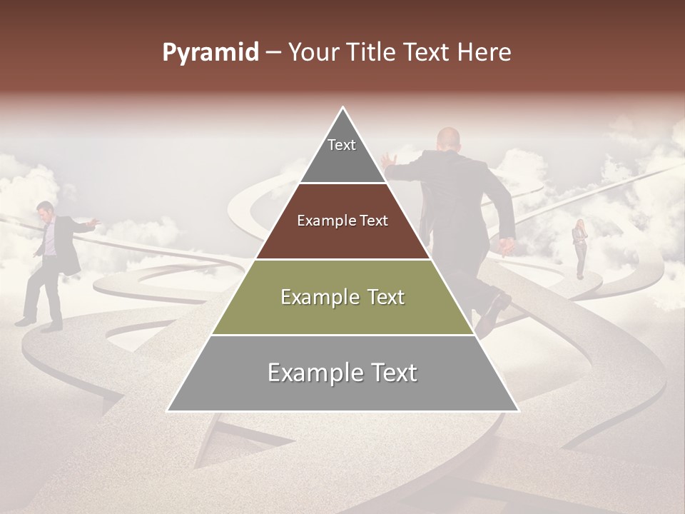 A Man In A Suit And A Man In A Suit Are Walking Across A Maze PowerPoint Template