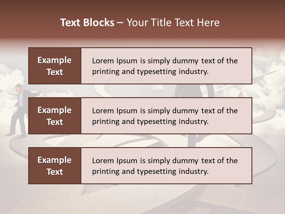 A Man In A Suit And A Man In A Suit Are Walking Across A Maze PowerPoint Template