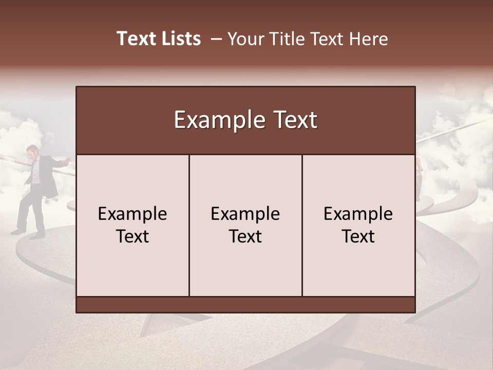 A Man In A Suit And A Man In A Suit Are Walking Across A Maze PowerPoint Template