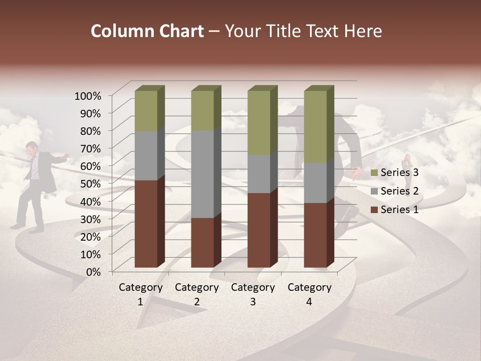A Man In A Suit And A Man In A Suit Are Walking Across A Maze PowerPoint Template
