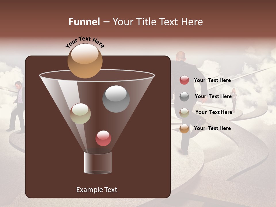 A Man In A Suit And A Man In A Suit Are Walking Across A Maze PowerPoint Template
