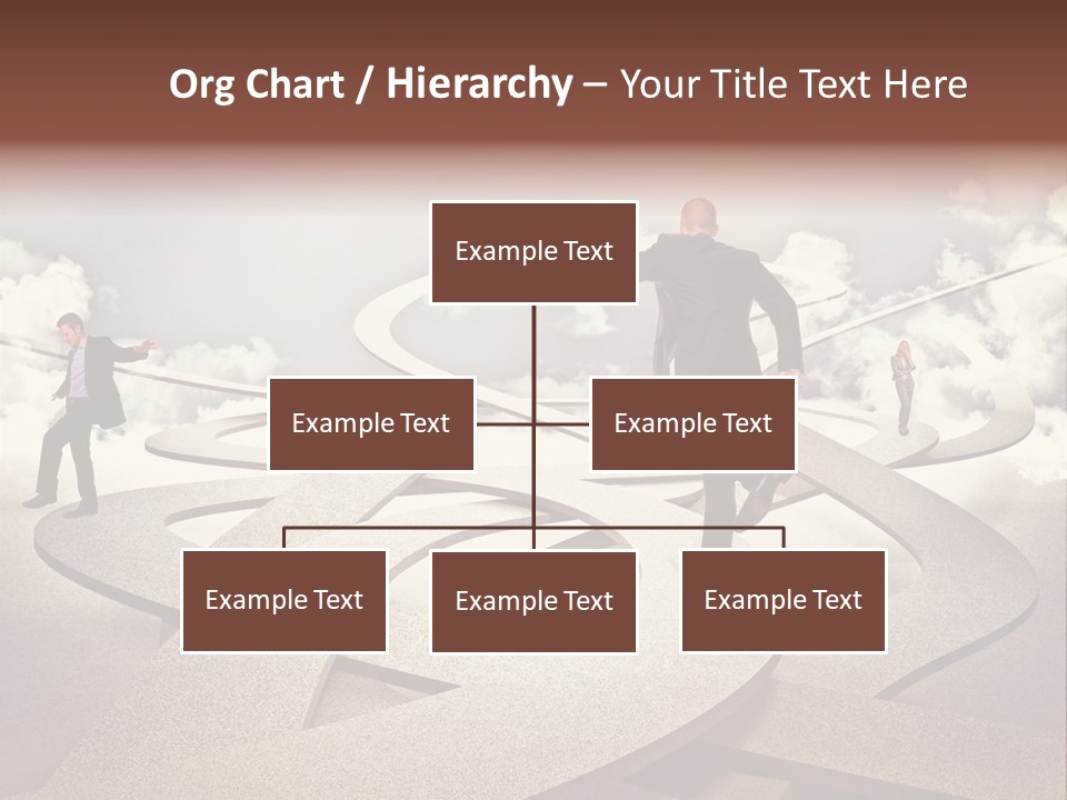 A Man In A Suit And A Man In A Suit Are Walking Across A Maze PowerPoint Template