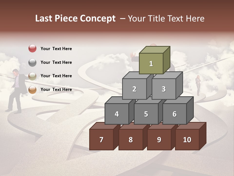 A Man In A Suit And A Man In A Suit Are Walking Across A Maze PowerPoint Template