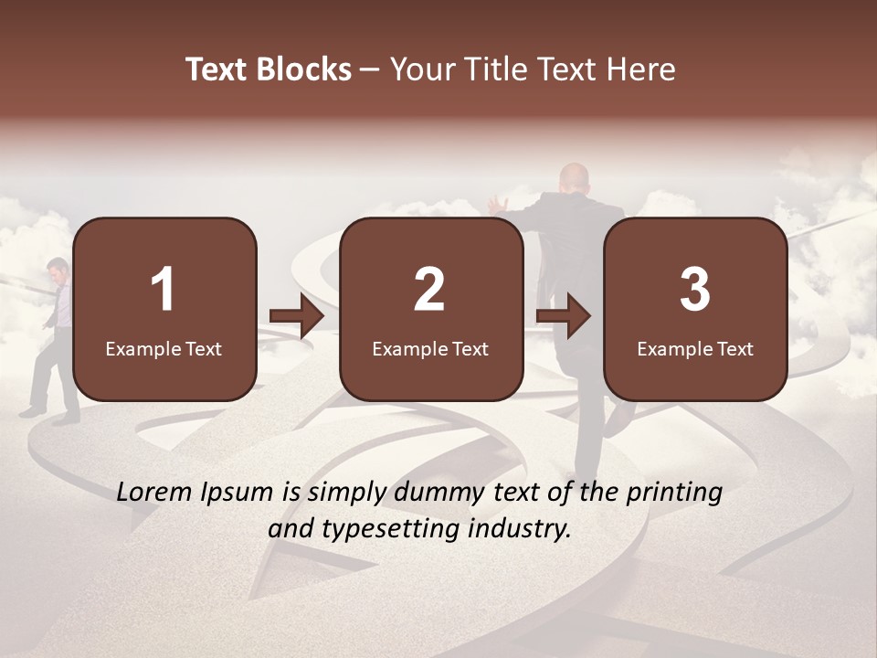 A Man In A Suit And A Man In A Suit Are Walking Across A Maze PowerPoint Template
