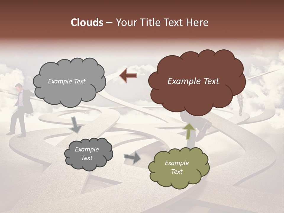 A Man In A Suit And A Man In A Suit Are Walking Across A Maze PowerPoint Template