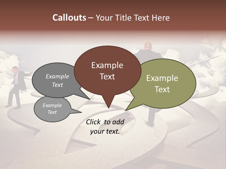 A Man In A Suit And A Man In A Suit Are Walking Across A Maze PowerPoint Template