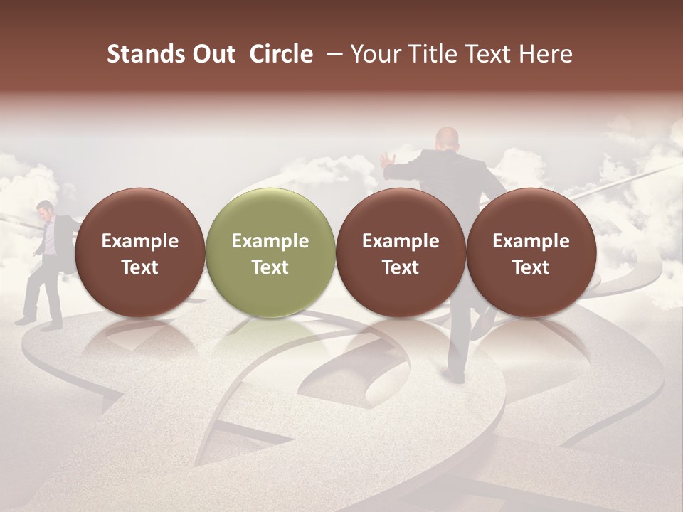 A Man In A Suit And A Man In A Suit Are Walking Across A Maze PowerPoint Template