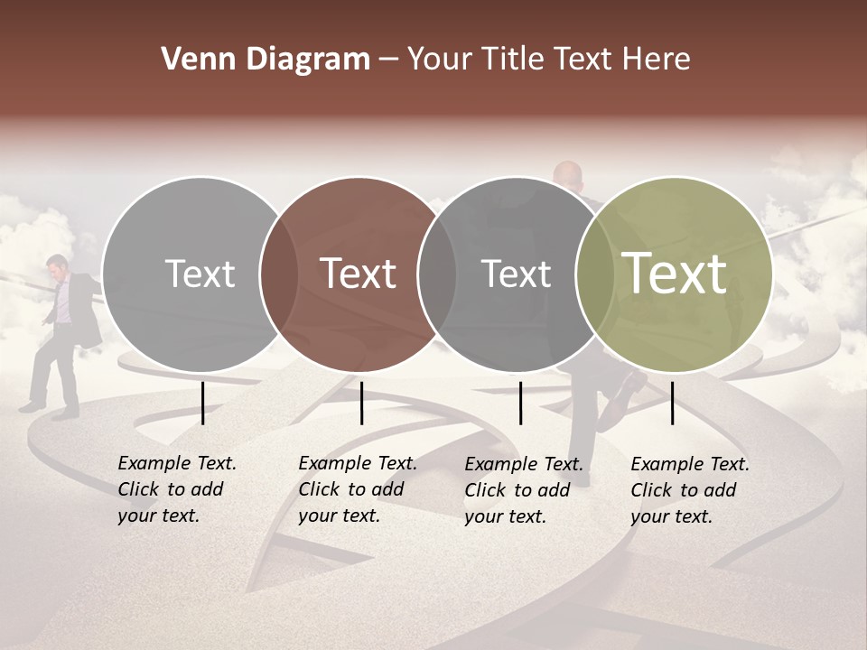 A Man In A Suit And A Man In A Suit Are Walking Across A Maze PowerPoint Template