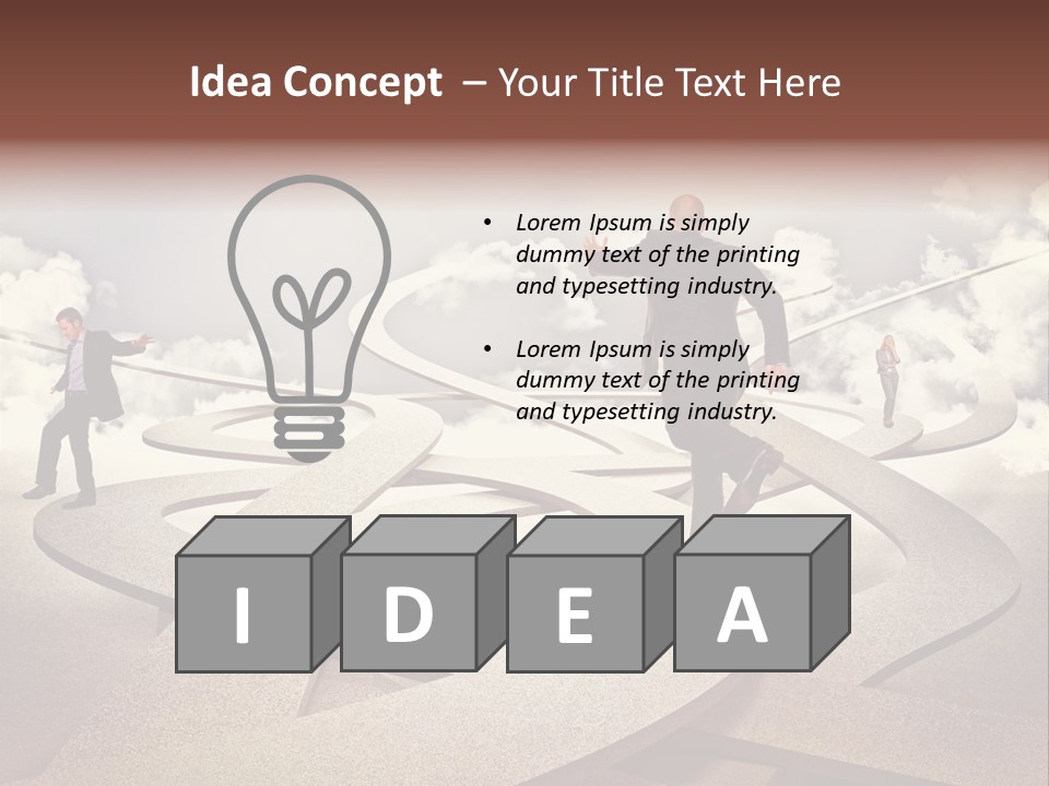 A Man In A Suit And A Man In A Suit Are Walking Across A Maze PowerPoint Template