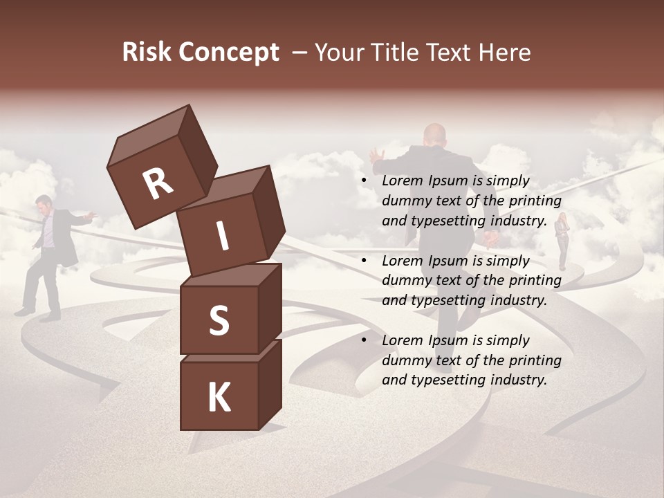 A Man In A Suit And A Man In A Suit Are Walking Across A Maze PowerPoint Template