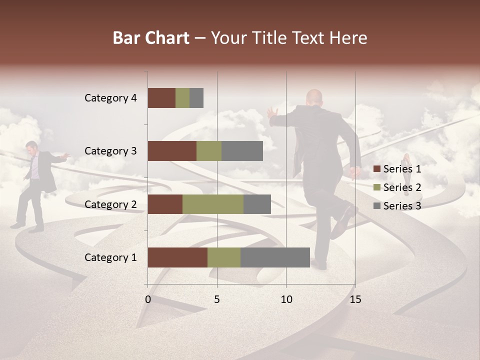 A Man In A Suit And A Man In A Suit Are Walking Across A Maze PowerPoint Template