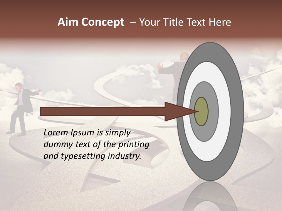 A Man In A Suit And A Man In A Suit Are Walking Across A Maze PowerPoint Template