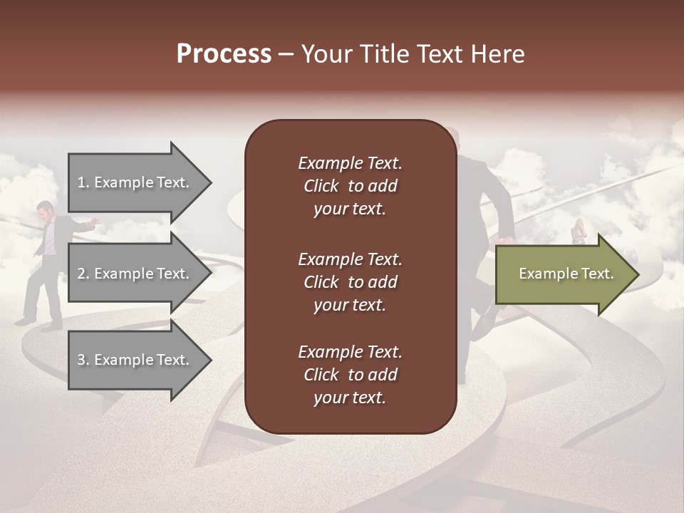 A Man In A Suit And A Man In A Suit Are Walking Across A Maze PowerPoint Template