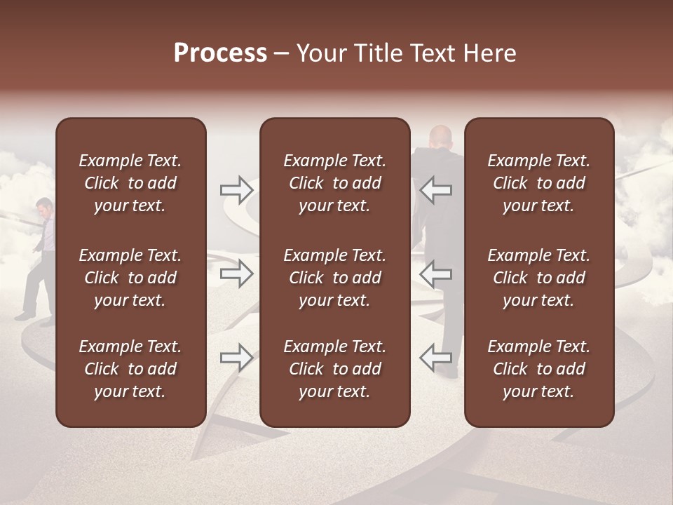 A Man In A Suit And A Man In A Suit Are Walking Across A Maze PowerPoint Template