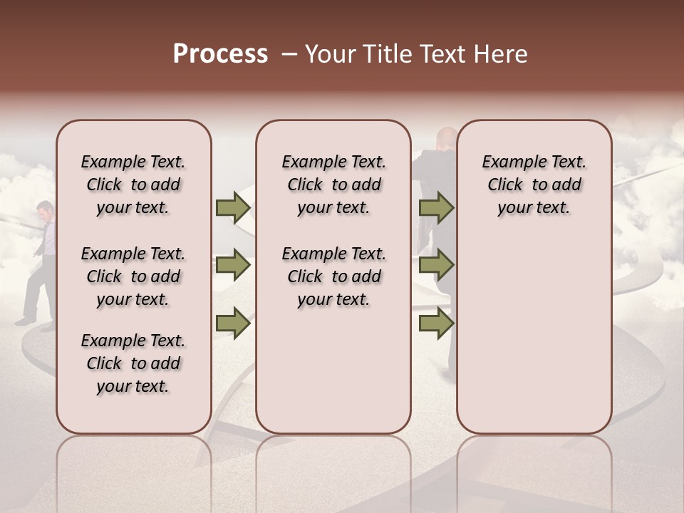 A Man In A Suit And A Man In A Suit Are Walking Across A Maze PowerPoint Template