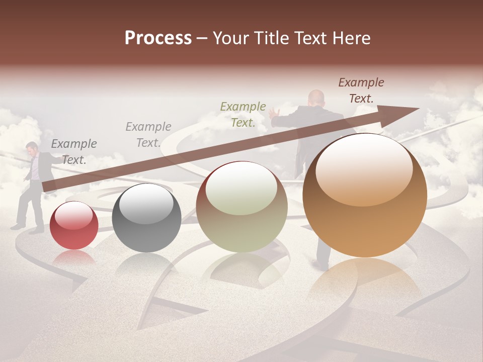 A Man In A Suit And A Man In A Suit Are Walking Across A Maze PowerPoint Template