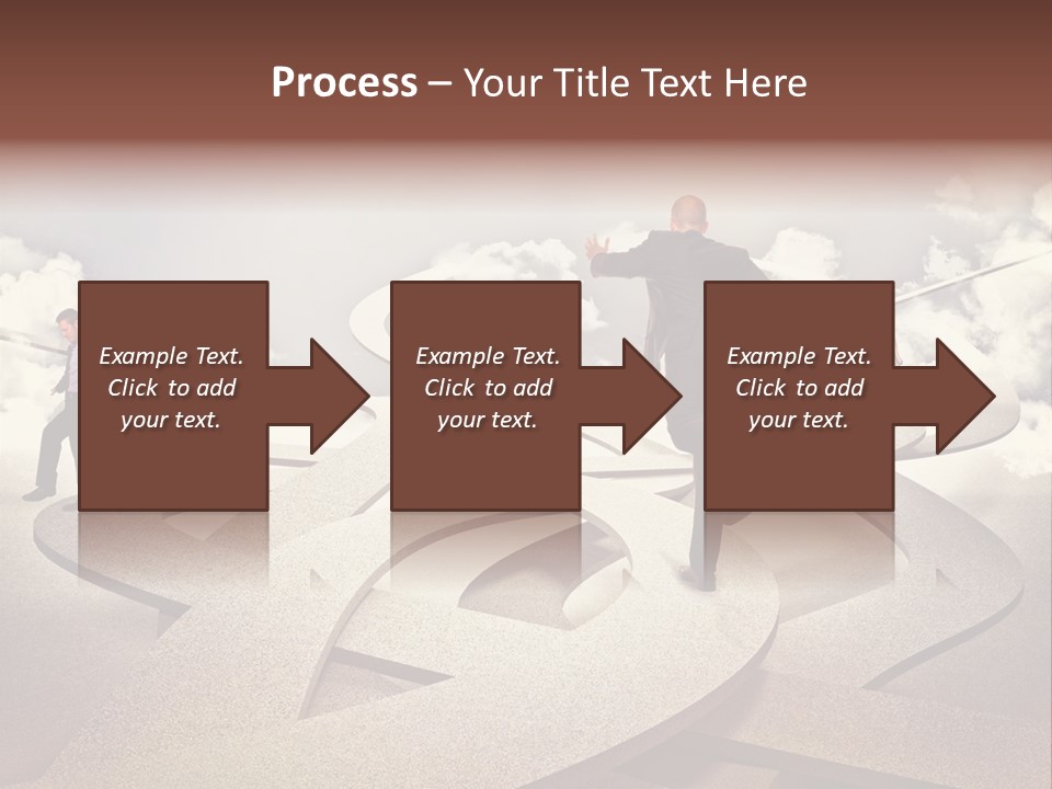 A Man In A Suit And A Man In A Suit Are Walking Across A Maze PowerPoint Template