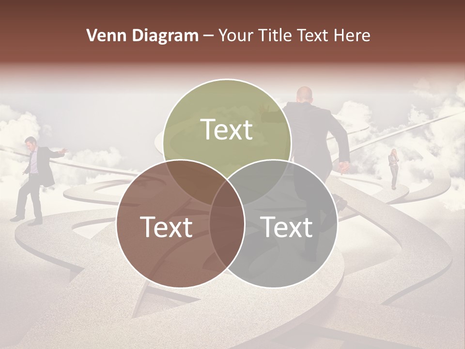 A Man In A Suit And A Man In A Suit Are Walking Across A Maze PowerPoint Template