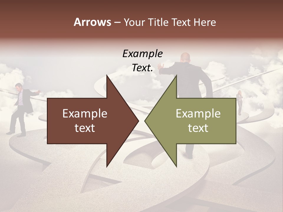 A Man In A Suit And A Man In A Suit Are Walking Across A Maze PowerPoint Template