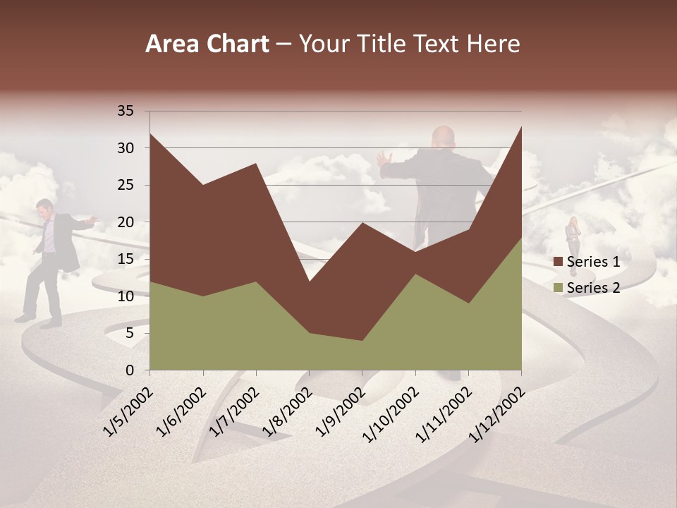 A Man In A Suit And A Man In A Suit Are Walking Across A Maze PowerPoint Template