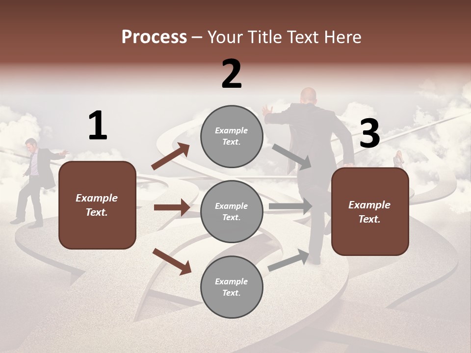 A Man In A Suit And A Man In A Suit Are Walking Across A Maze PowerPoint Template
