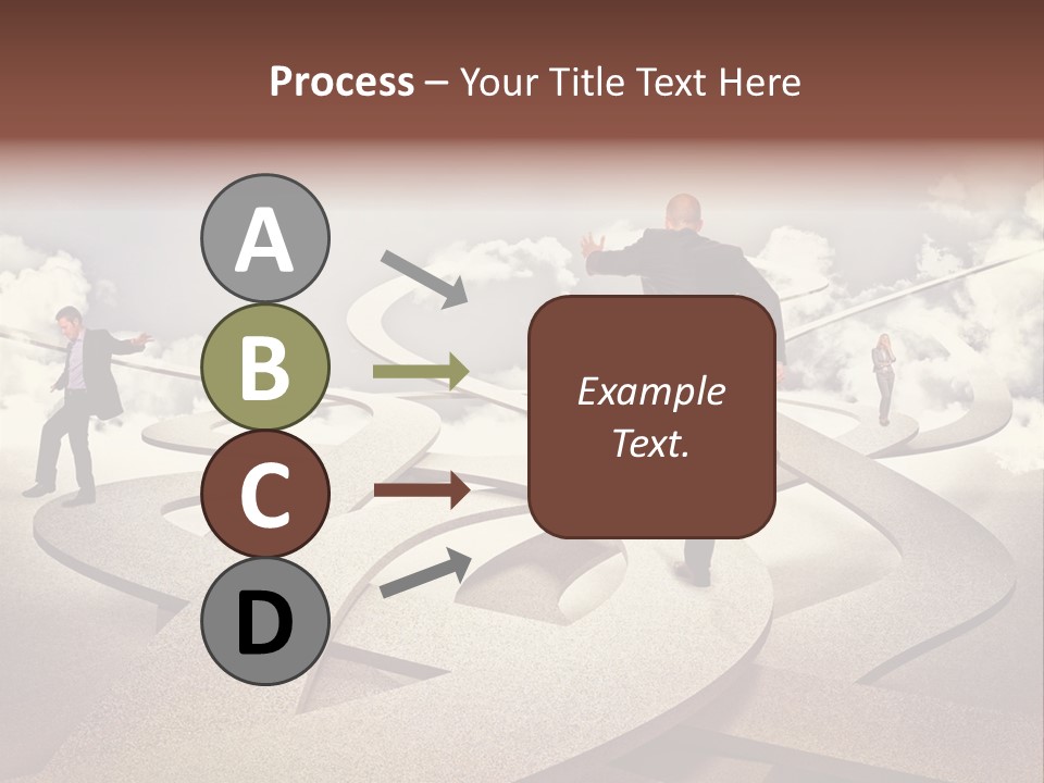 A Man In A Suit And A Man In A Suit Are Walking Across A Maze PowerPoint Template