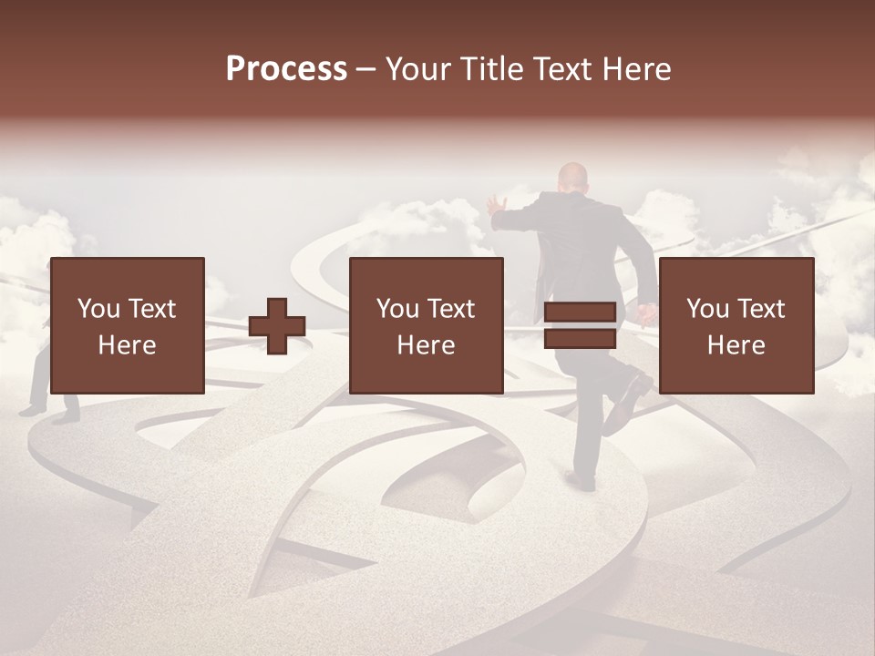 A Man In A Suit And A Man In A Suit Are Walking Across A Maze PowerPoint Template