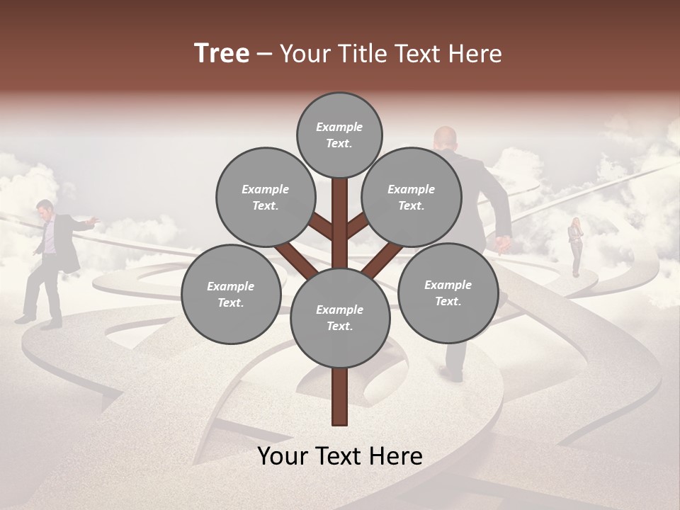 A Man In A Suit And A Man In A Suit Are Walking Across A Maze PowerPoint Template