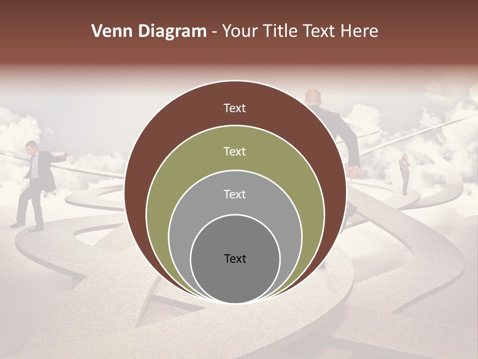 A Man In A Suit And A Man In A Suit Are Walking Across A Maze PowerPoint Template