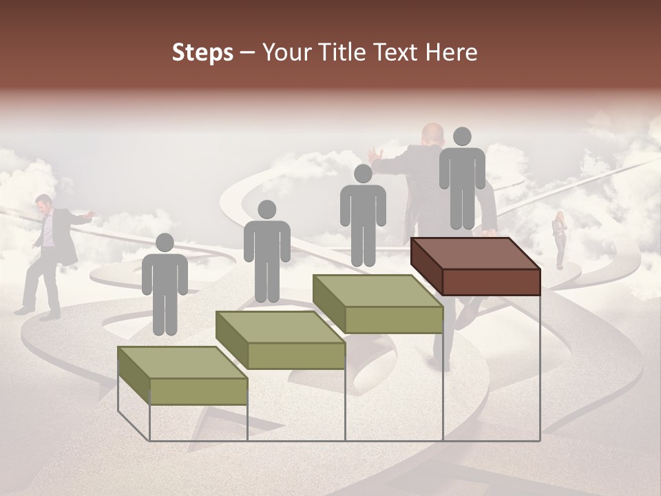 A Man In A Suit And A Man In A Suit Are Walking Across A Maze PowerPoint Template