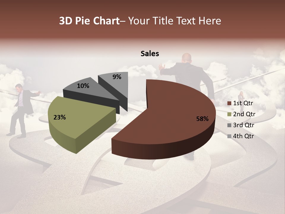 A Man In A Suit And A Man In A Suit Are Walking Across A Maze PowerPoint Template