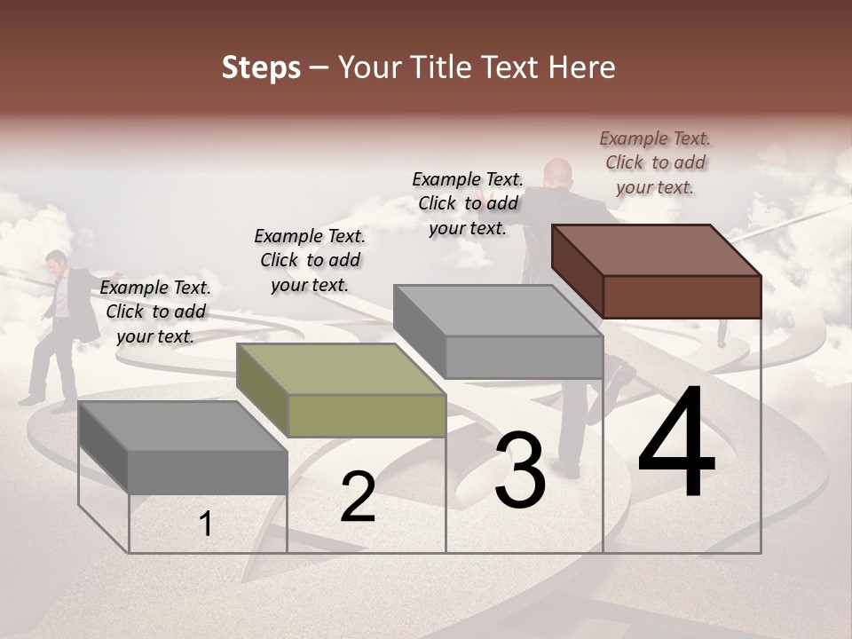 A Man In A Suit And A Man In A Suit Are Walking Across A Maze PowerPoint Template