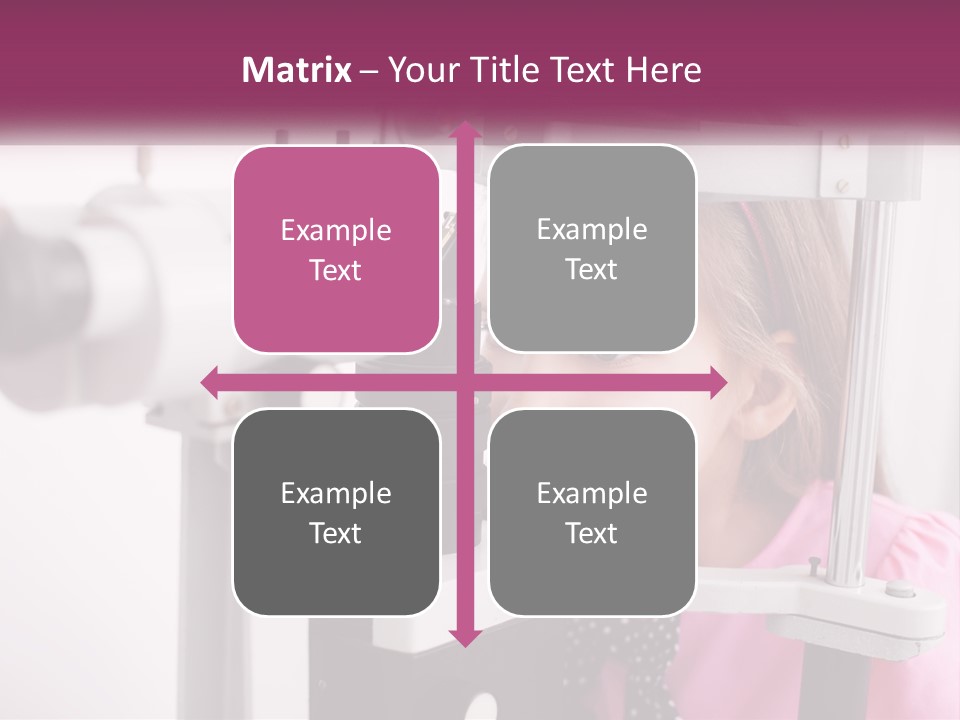 A Little Girl Is Looking Through A Microscope PowerPoint Template