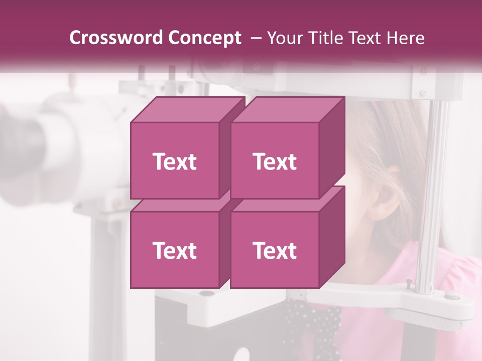 A Little Girl Is Looking Through A Microscope PowerPoint Template